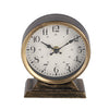 Overige merken metalen klok caroline 13x6.5x15 cm goud