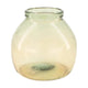 No brand vaas recycled glass ø21x20 cm beige | 2 stuks