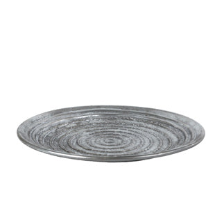 No brand dienblad ceara zilver metaal 39x39x2cm | 2 stuks