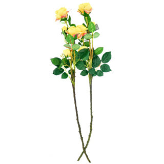 Kunstbloem rozentak geel 76 cm