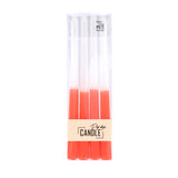 Kaars dip dye wax oranje 30,5 x 2,2 cm 4 stuks - afbeelding 1