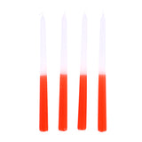 Kaars dip dye wax oranje 30,5 x 2,2 cm 4 stuks - afbeelding 2