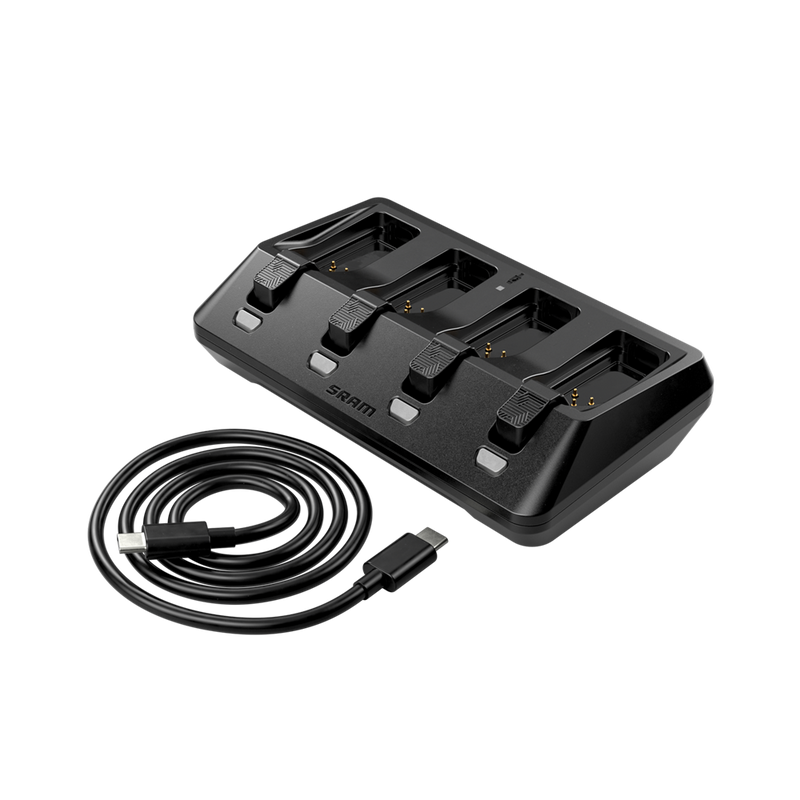 Sram batterijlader axs battery base charger 4-ports (including usb-c cord)