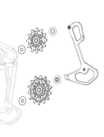 Sram abdeckung cover kit xx axs rear derail.