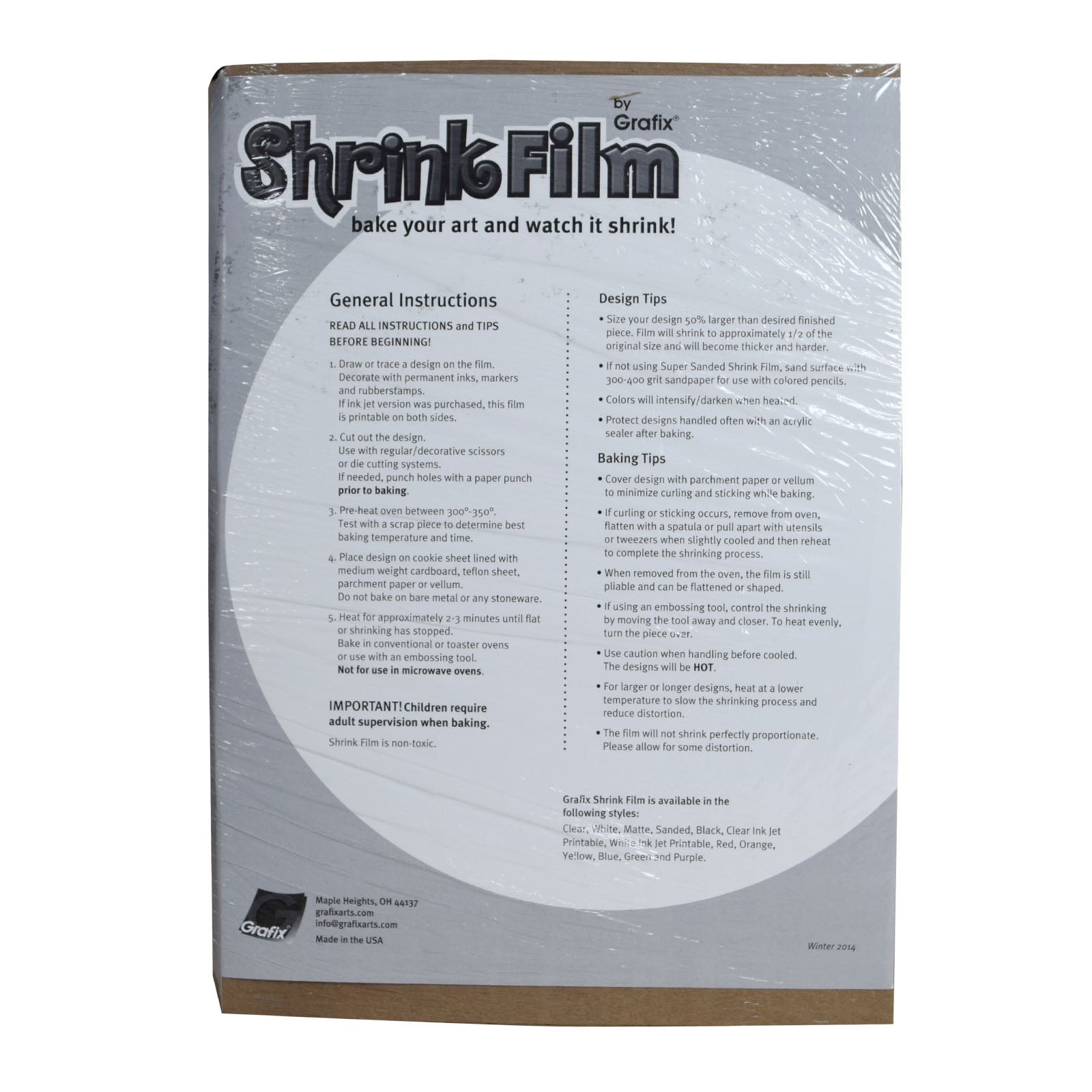 Vaessen creative • krimpfolie inkjet a4 wit 250st