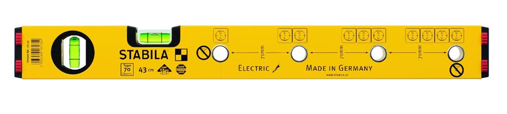 Abi stla waterpas,70electric tbv inbouwdozen 43cm - 16135