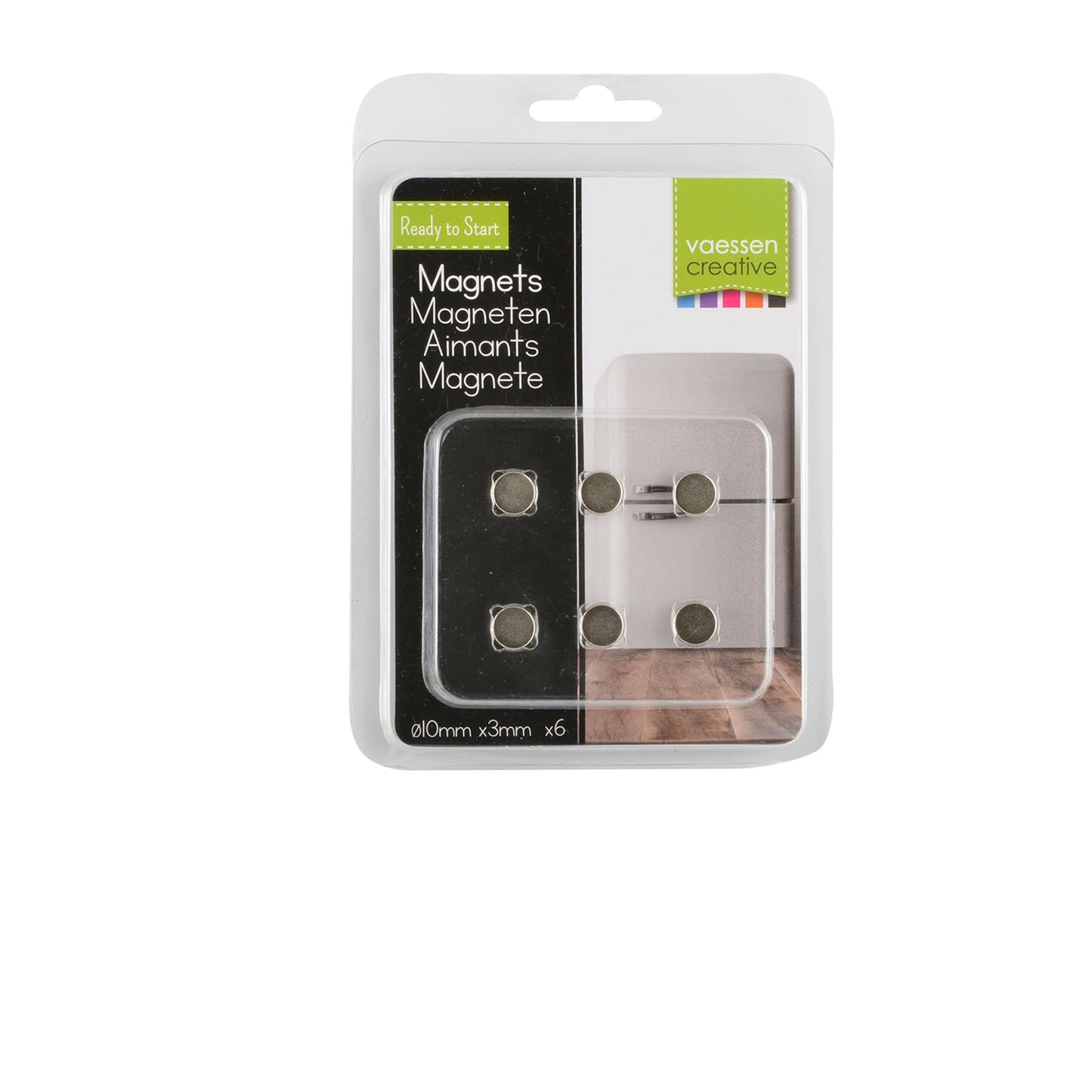 Vaessen creative • magneten ø10mmx3mm n35 super sterk 6stuks