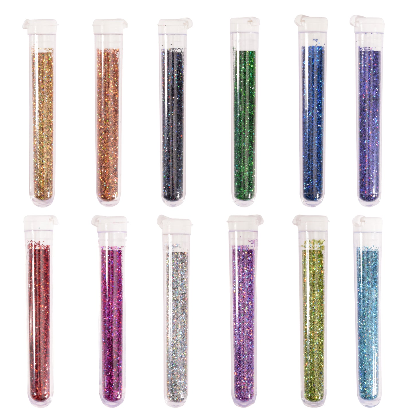 Vaessen creative • glitter holographic box 12 cols 3 gr.