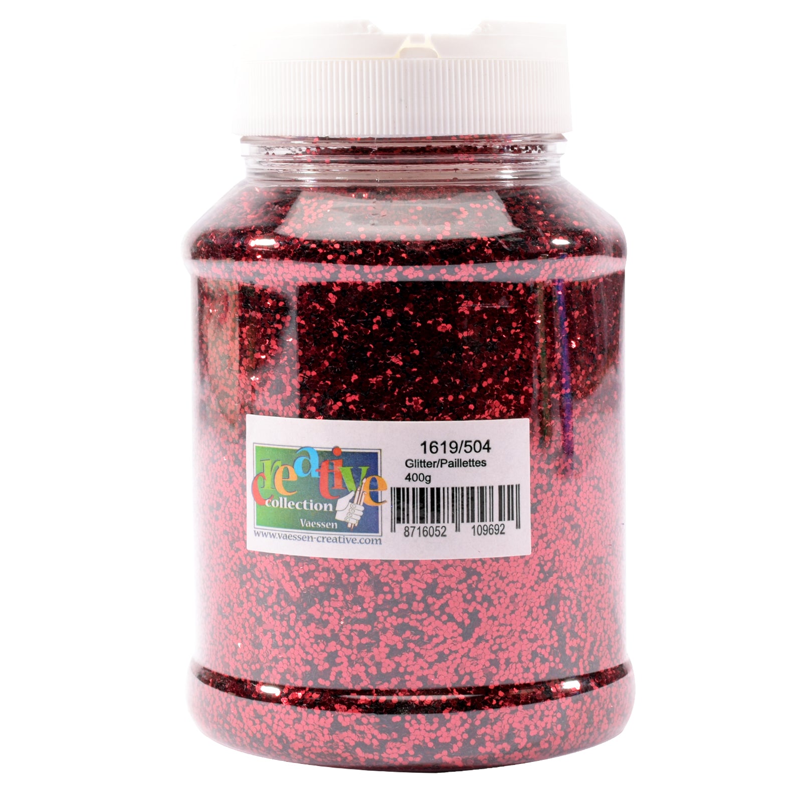 Vaessen creative • glitter 1mm rood
