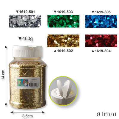 Vaessen creative • glitter 1mm blauw