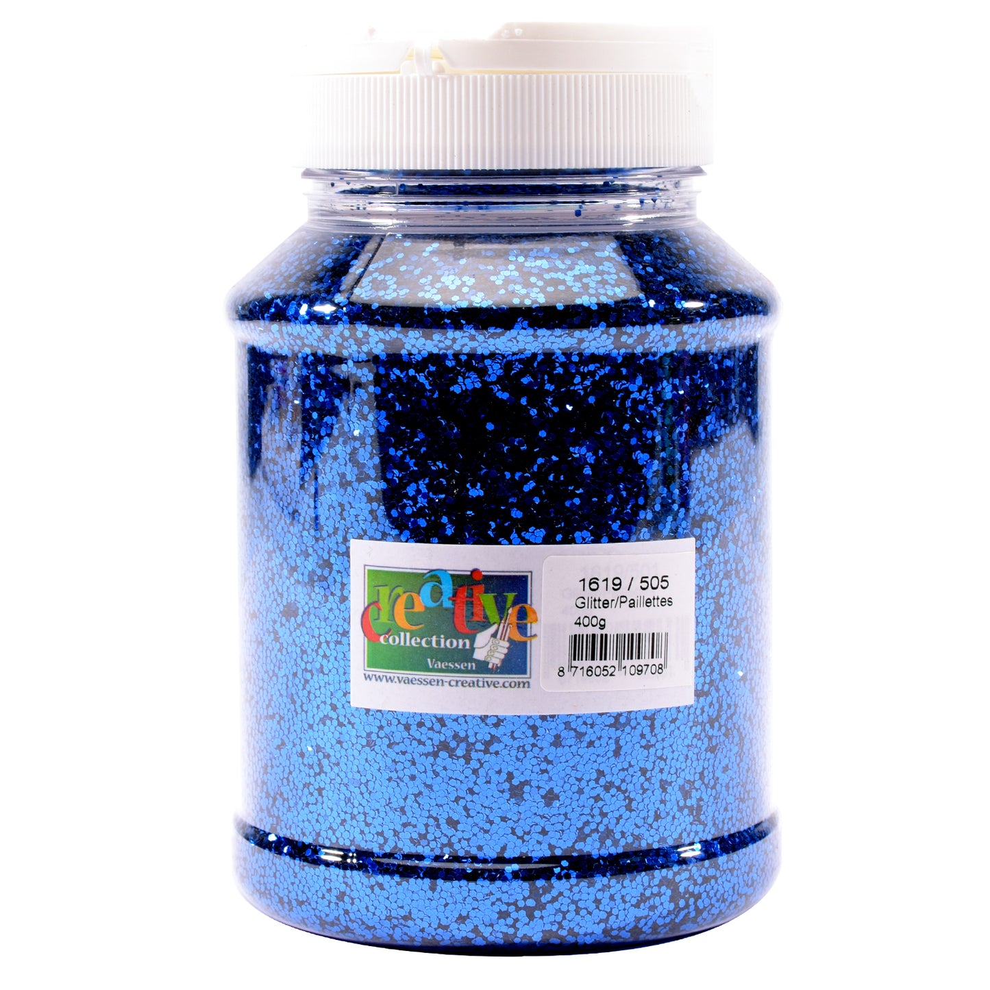 Vaessen creative • glitter 1mm blauw