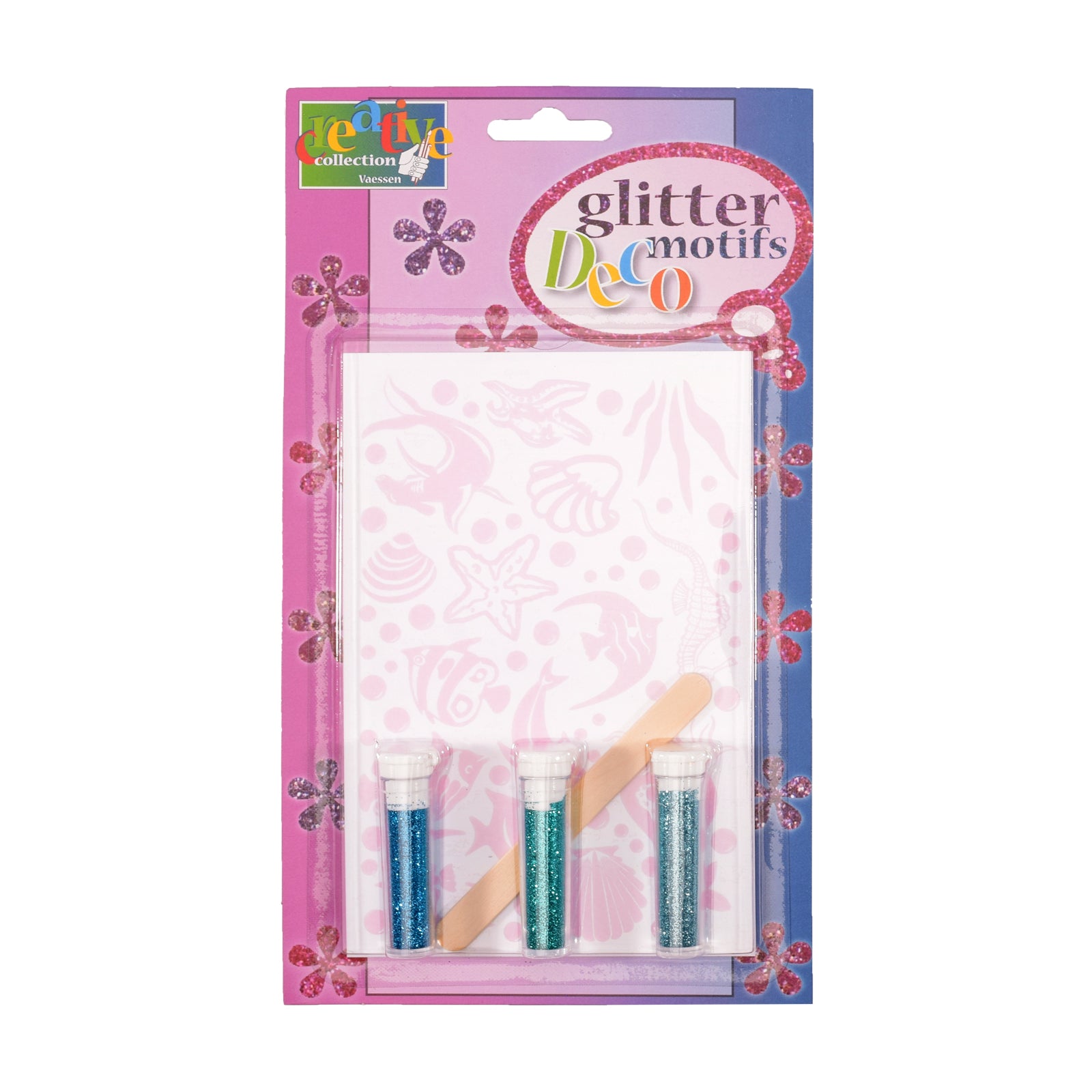 Vaessen creative • transfer + 3x glitter zee-strand