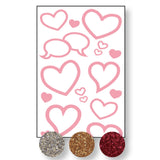 Vaessen creative • transfer + 3x glitter hartjes - afbeelding 2