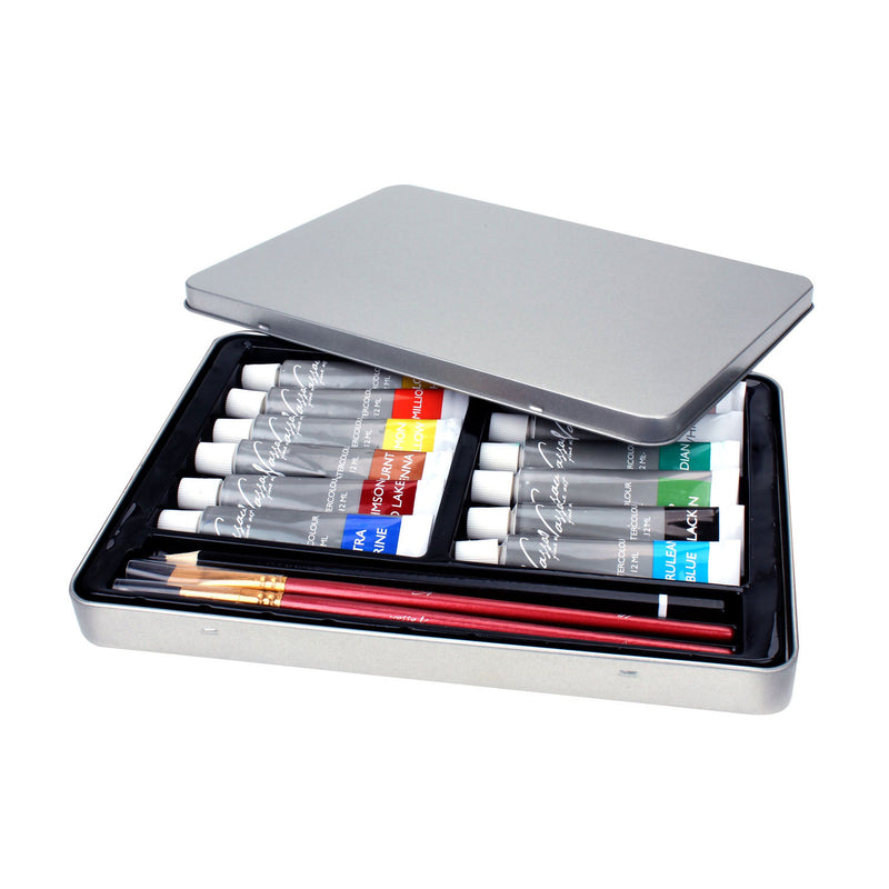 Creative craft group aquarelverf met accessoires, 16dlg.