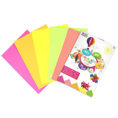 Craft sensations gekleurd papier a4, 40 vellen
