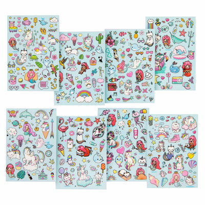 Creative craft group glitter stickerboek a5 - blauw