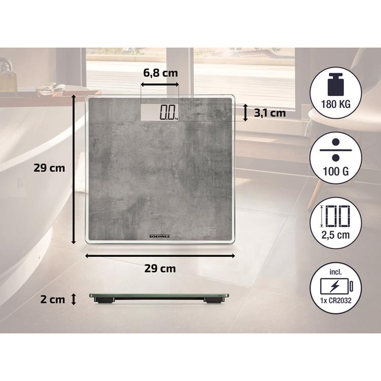 Leifheit 1068854 - psd style sense compact 300 beton | 1 stuks