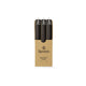 Spaas ribbed diner kaars 10 uur - black | 9 stuks