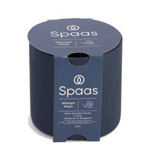 Spaas glow geurkaars 2-wiek 55u - midnight magic | 3 stuks