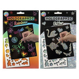 Creative craft group a5 kraskaarten glitter regenboog - 4 kraskaarten - afbeelding 1