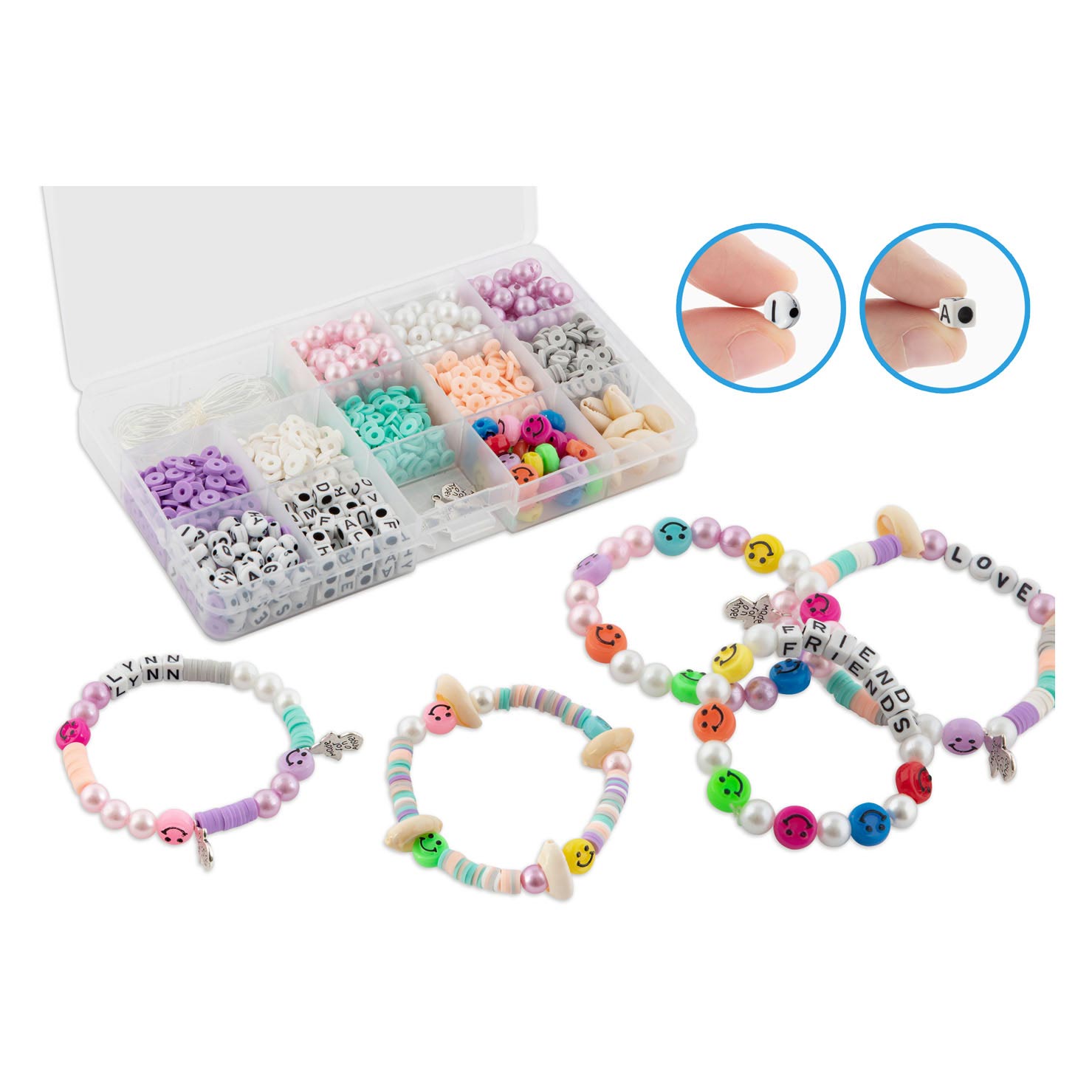 Grafix kralensets beads in box, 12 setjes beads
