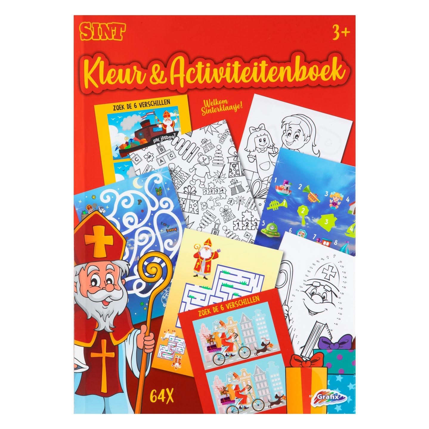 Grafix sinterklaas kleuren activiteitenboek a4