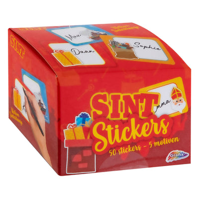 Grafix sinterklaas cadeaulabels op rol, 50st.