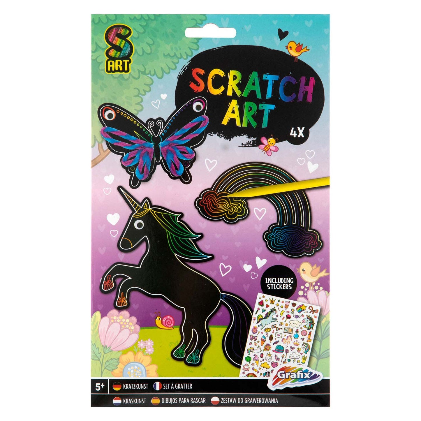 Creative craft group maak je eigen scratch art meisje