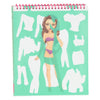 Besties fashion design kleur- en stickerboek met stencils