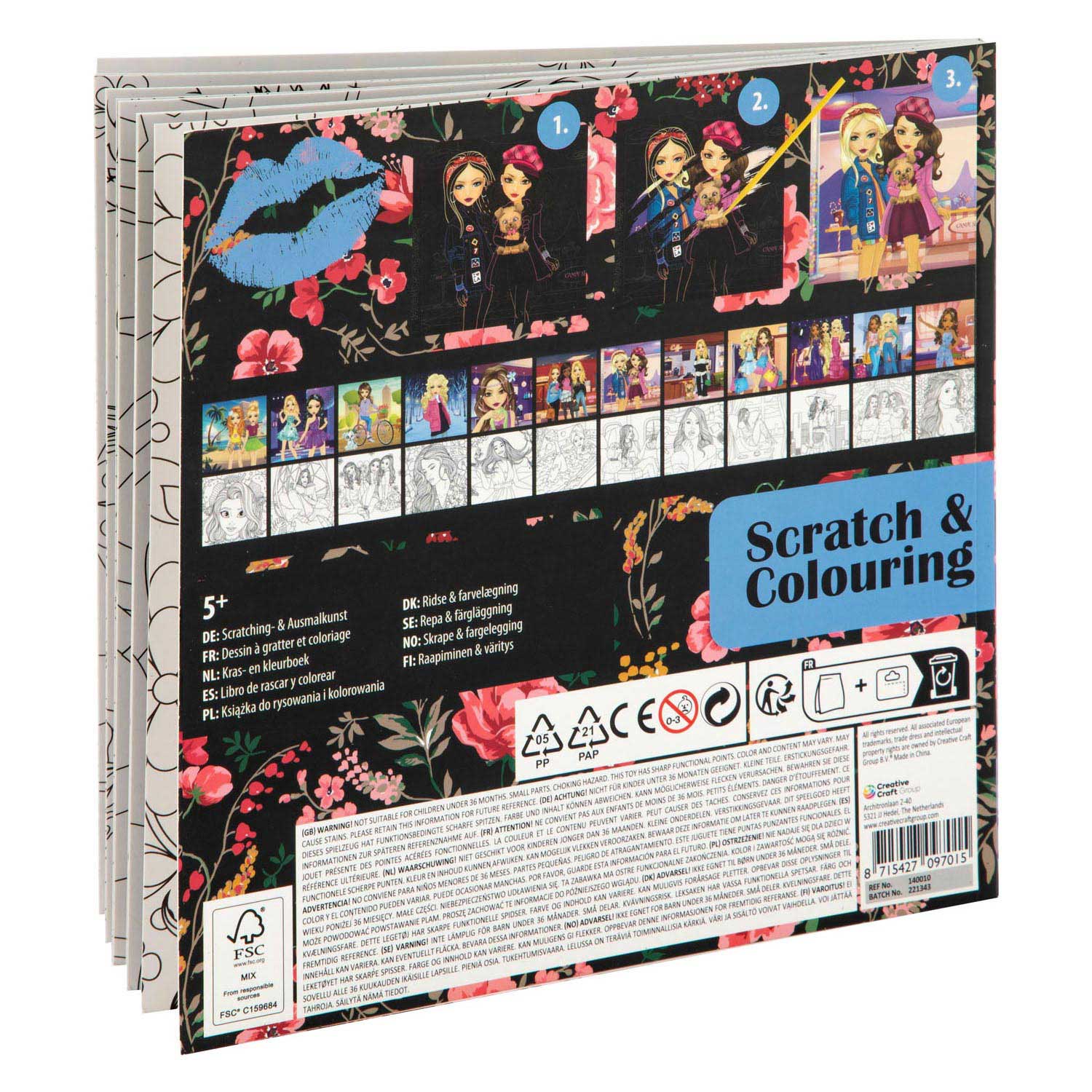 Grafix besties kras en kleurboek 12 blz