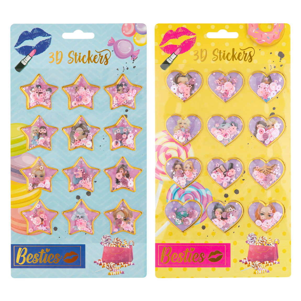 Besties 3d stickervel