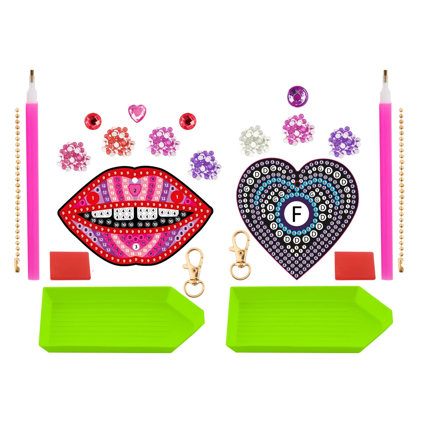 Besties diamond painting sleutelhanger maken