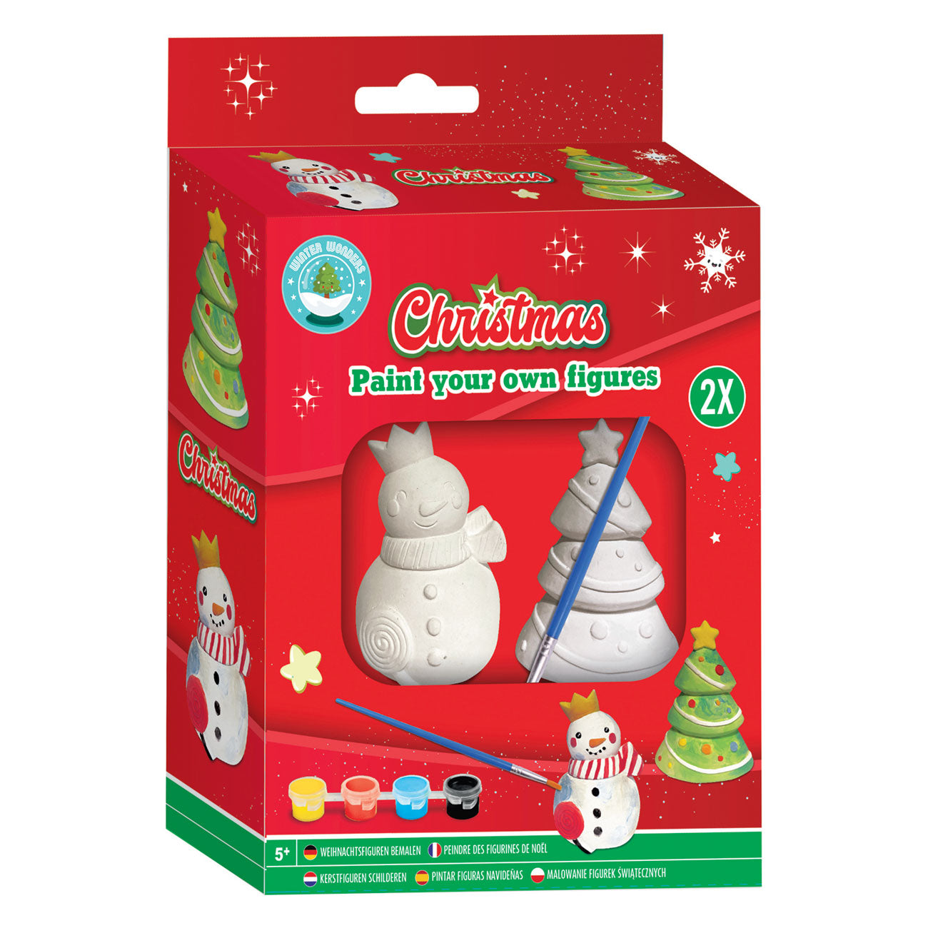 Grafix schilder je eigen kerstfiguren, set van 2 stuks