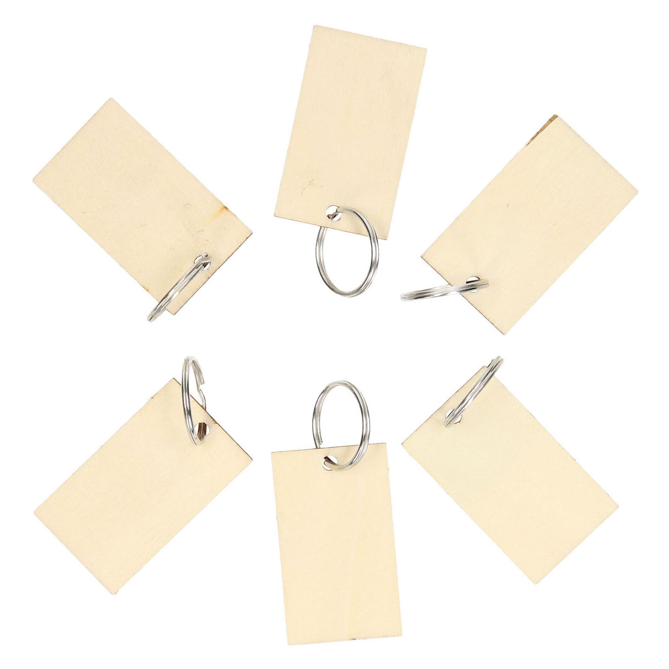 Lobbes houten sleutelhangers, 6st.