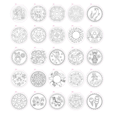 Creative craft group mandala kleurboek, 25 kleurplaten