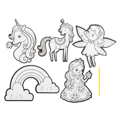 Grafix kraskunst stickers - fantasiewereld, 6dlg.