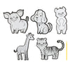 Creative craft group kraskunst stickers - dieren, 6dlg.