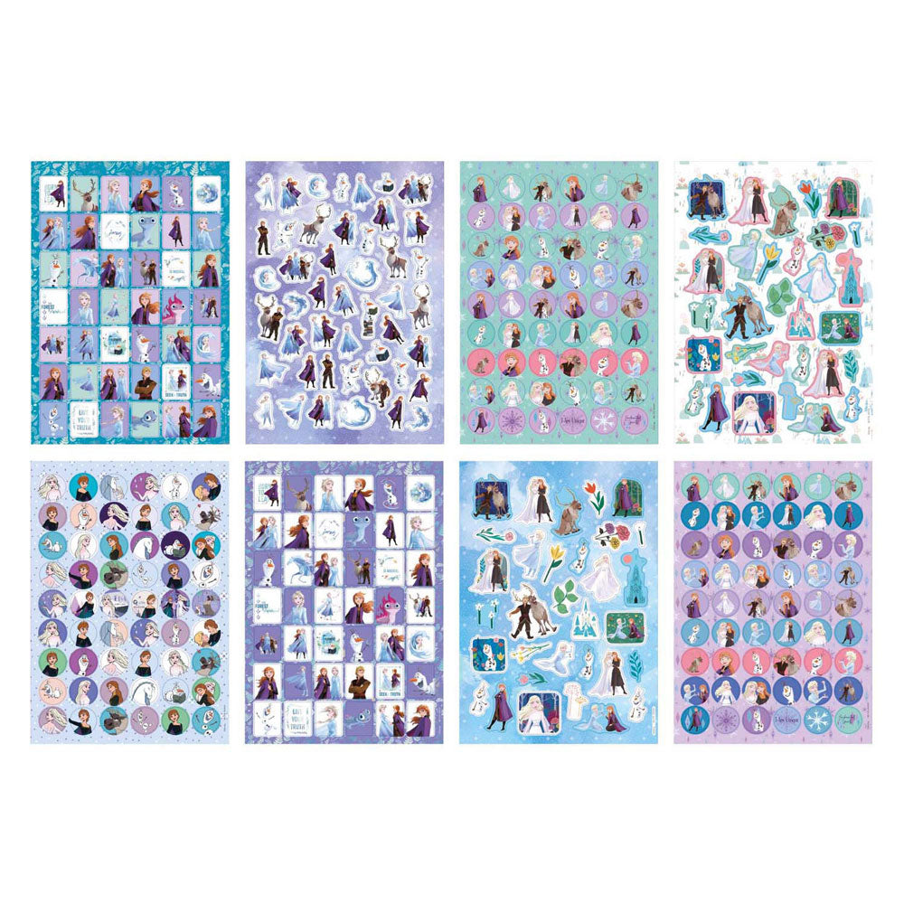 Moxy frozen glitter stickerboek - a5 formaat 8 vel