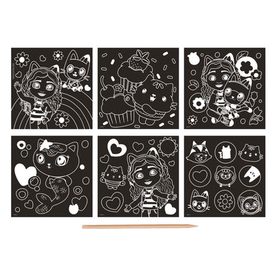 Moxy scratch kaarten gabby's poppenhuis set, 7dlg.