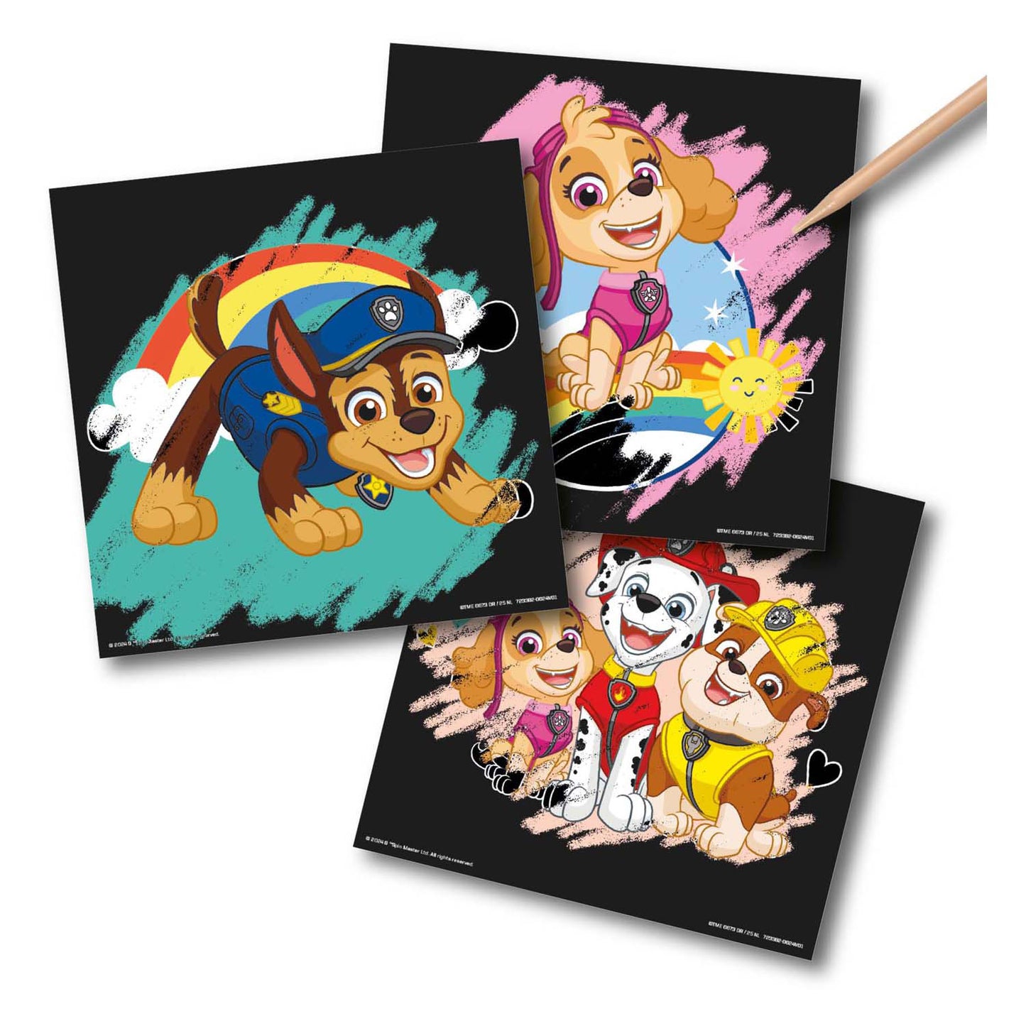 Moxy scratch kaarten paw patrol set, 7dlg.