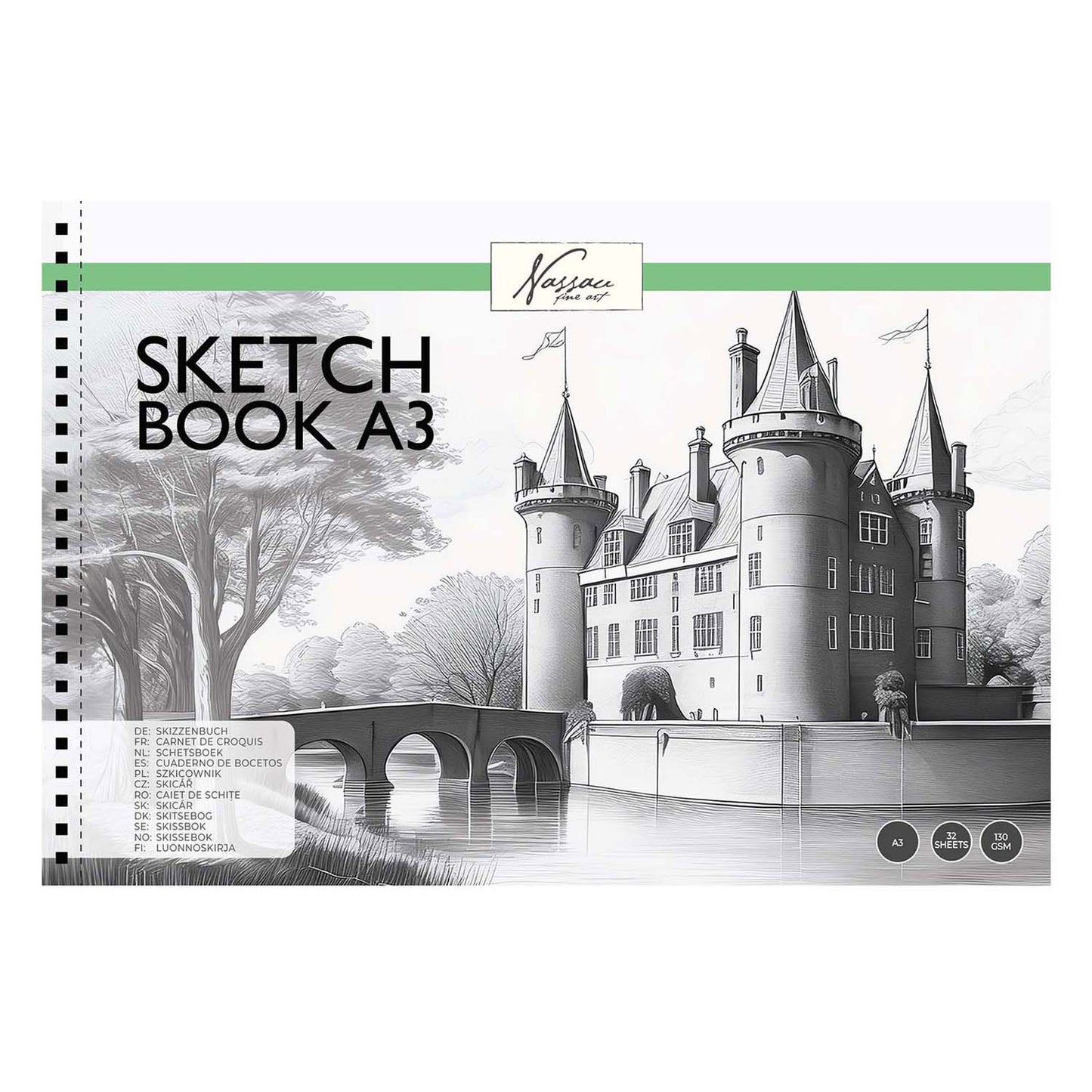 Creative craft group schetsboek a3 met scheurlijn, 130grams