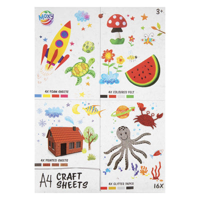 Moxy knutsel vellen a4, 16pcs