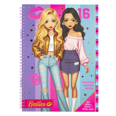 Creative craft group besties fashion ontwerpboek a4 met accessoires