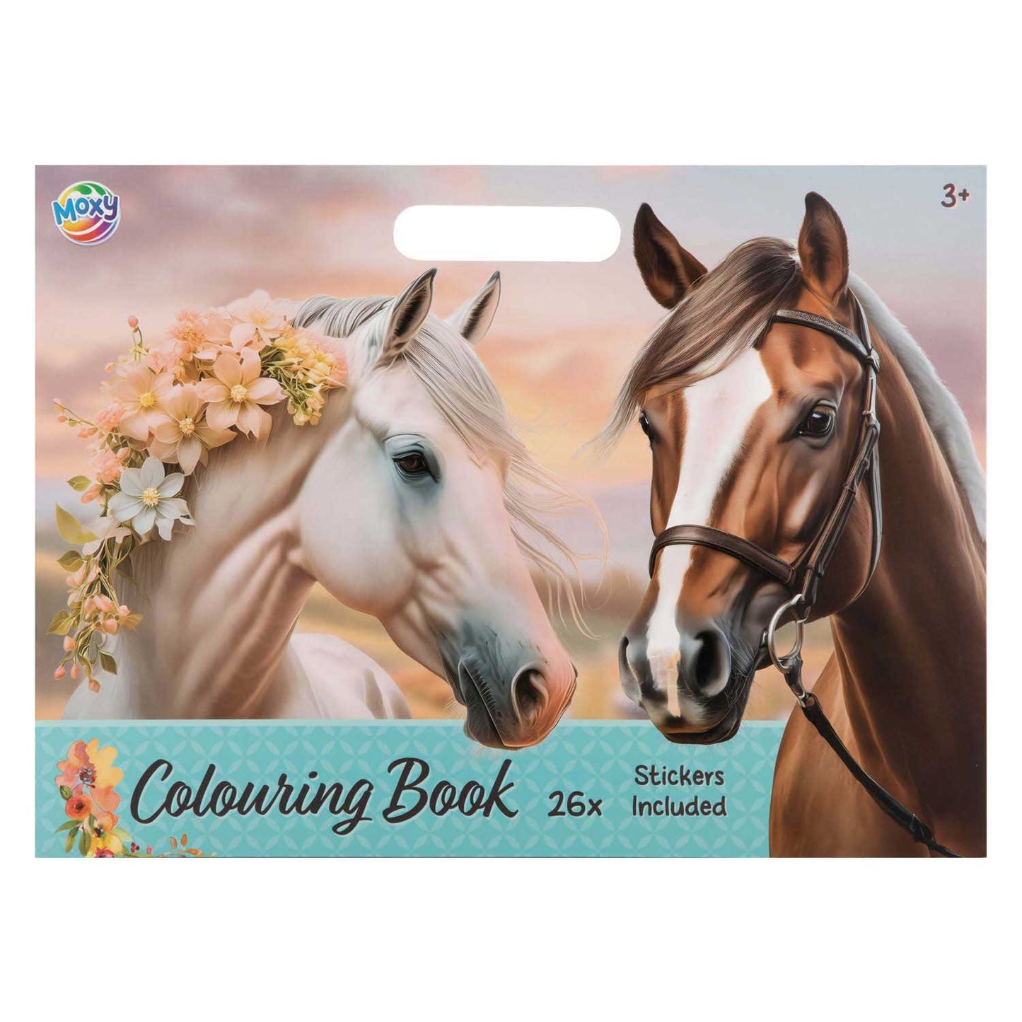 Merkloos sans marque kleurboek paarden met stickervel - 26 pagina's