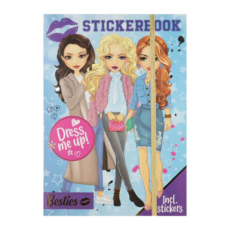 Creative craft group besties dress me up stickerboek neon a4 - 10 vellen
