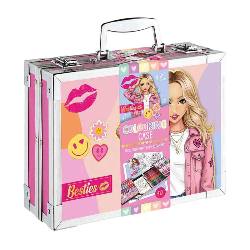 Creative craft group besties metalen kleurkoffer incl. canvas