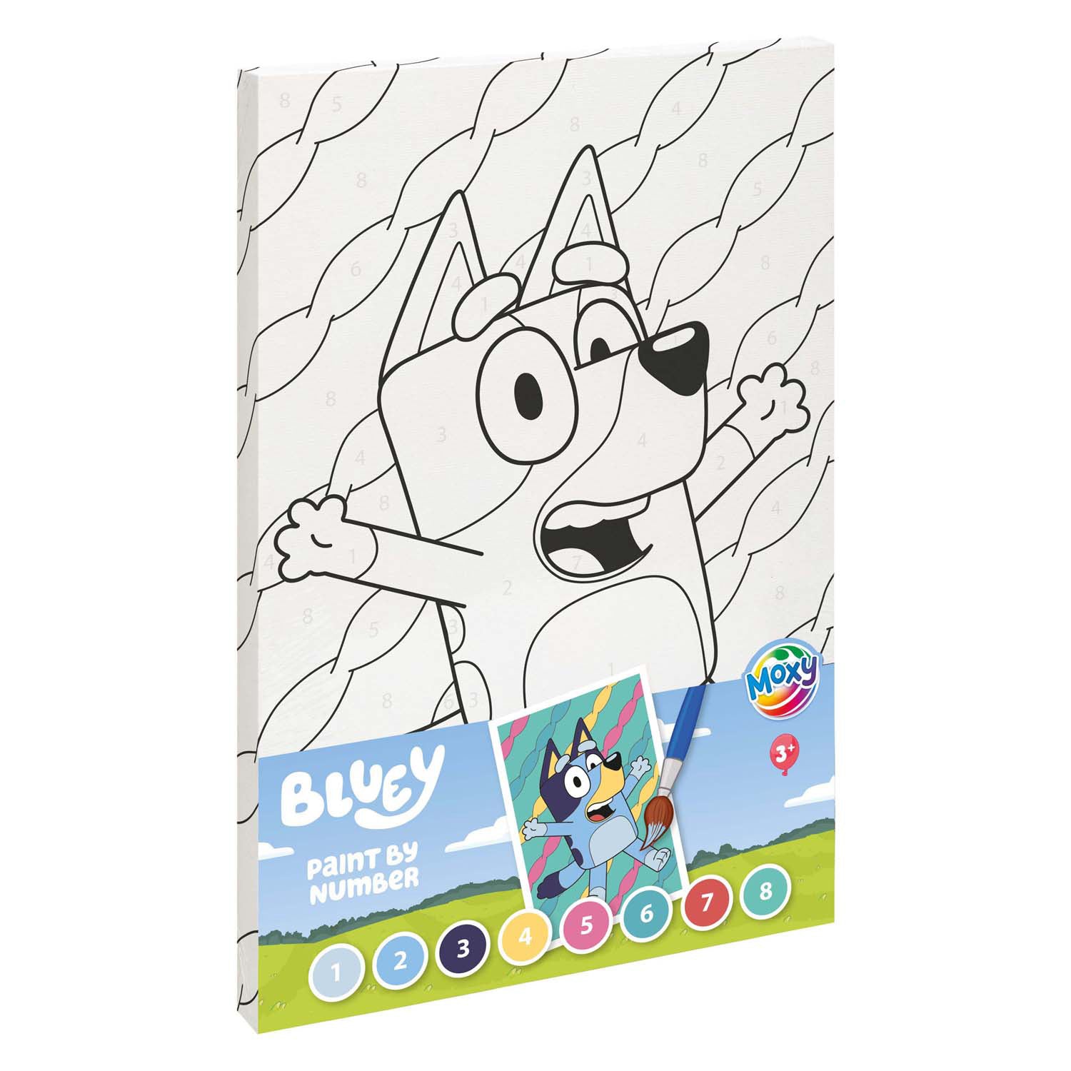 Moxy bluey schilderen op nummer canvas