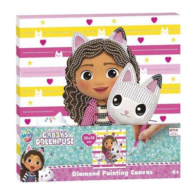Creative craft group gabby's poppenhuis - diamond painting canvas - 30x30 cm