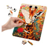 Moxy houten puzzel giraffe unieke vormen, 130pcs
