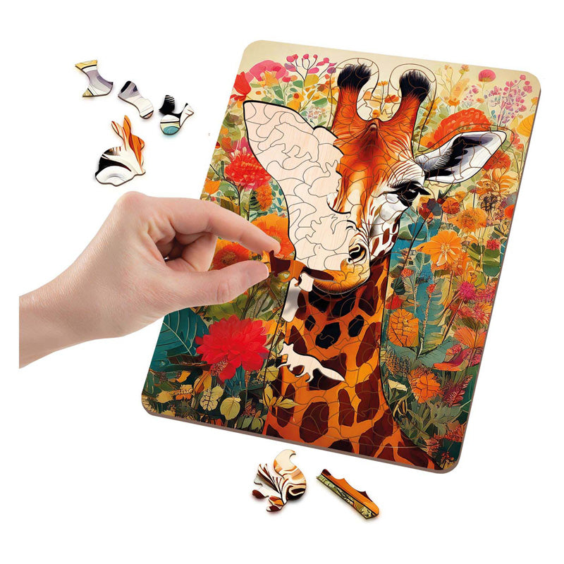 Moxy houten puzzel giraffe unieke vormen, 130pcs